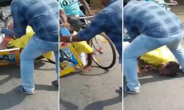 ఎమ్మెల్యే సైకిల్‌ యాత్రలో అపశృతి.. సైకిల్‌ పైనుంచి పడిపోయిన ఎమ్మెల్యే