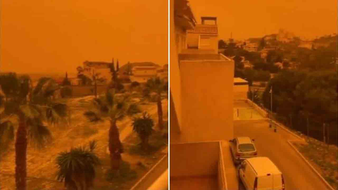 Orange Sky | ఎరుపెక్కిన ఆకాశం.. భయపడిపోయిన ప్రజలు.. ఎక్కడంటే?