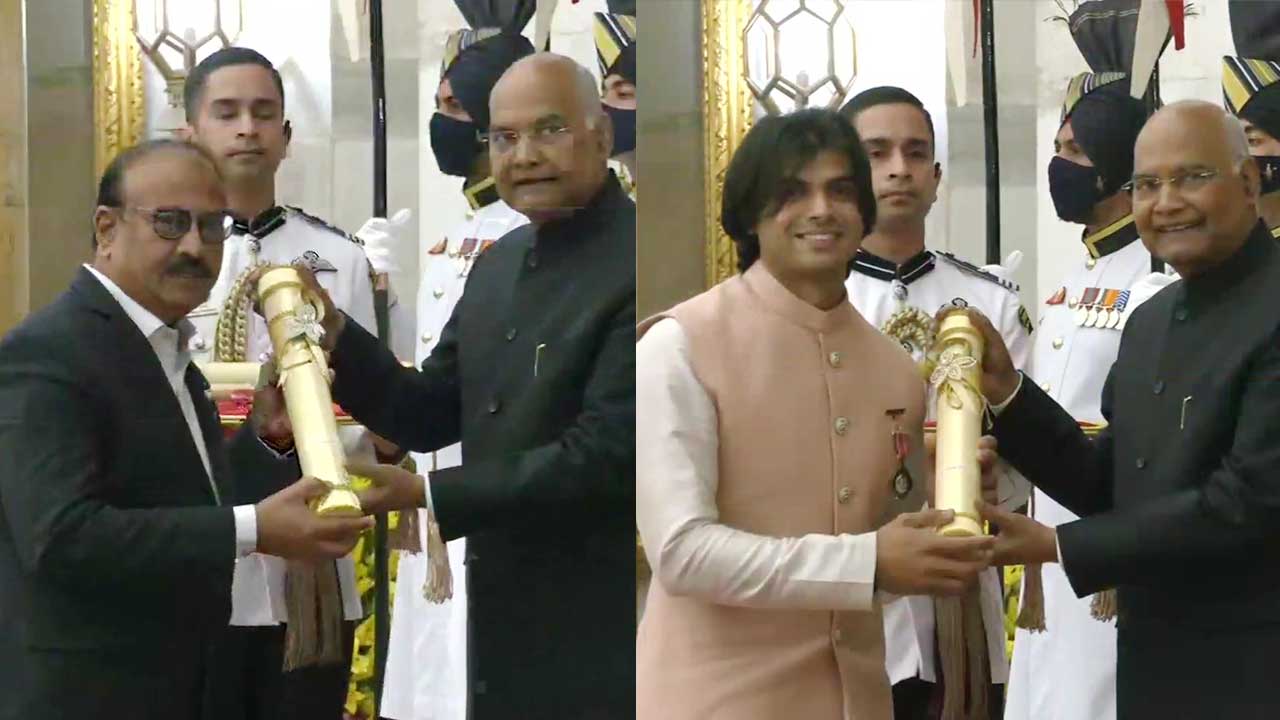 ఘనంగా పద్మ అవార్డుల ప్రదానం.. కృష్ణ ఎల్ల దంపతులకు పద్మభూషణ్‌.. నీరజ్‌ చోప్రాకు పద్మశ్రీ