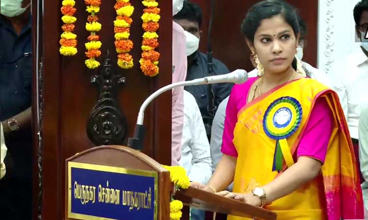 చెన్నై మేయర్‌గా తొలి దళిత మహిళ