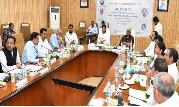 పోలవరం ప్రాజెక్టు పనులపై కేంద్ర మంత్రి షెఖావత్‌ సమీక్ష
