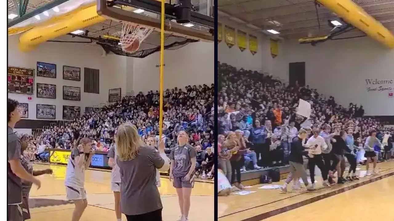 Viral video: క‌ళ్లు క‌నిపించ‌కున్నా బాస్కెట్‌బాల్ స్కోర్‌చేసిన బాలిక‌..చ‌ప్ప‌ట్ల‌తో ద‌ద్ద‌రిల్లిపోయిన స్టేడియం