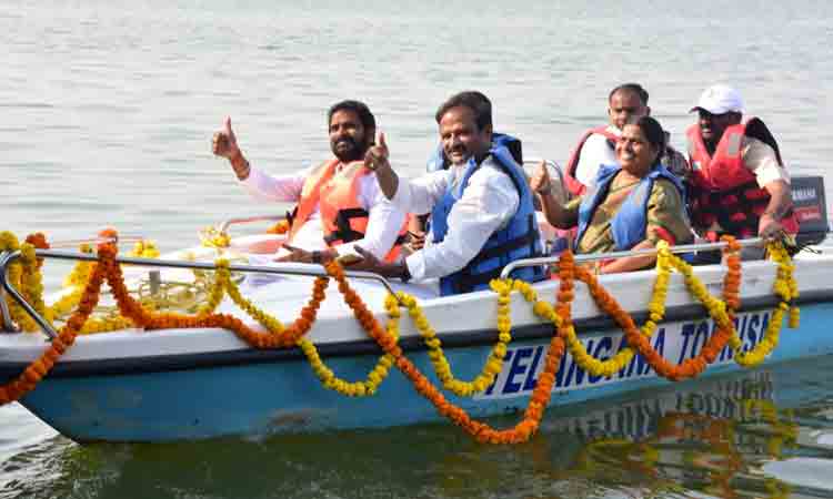 కోయిల్ సాగర్ ప్రాజెక్టులో బోటింగ్‌ను ప్రారంభించిన మంత్రి శ్రీనివాస్ గౌడ్