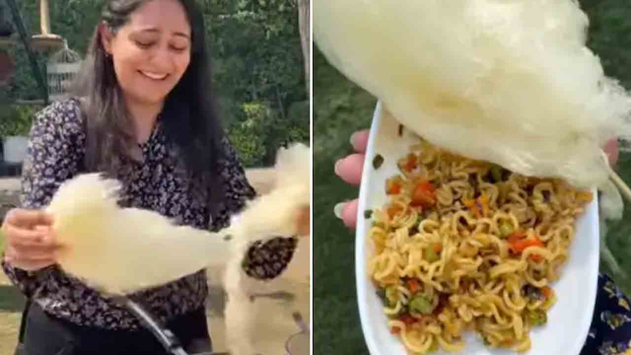 Cotton Candy Maggi | కాట‌న్ క్యాండీతో మ్యాగీ.. నోరూరుతోందంటున్న నెటిజ‌న్లు.. వైర‌ల్ వీడియో