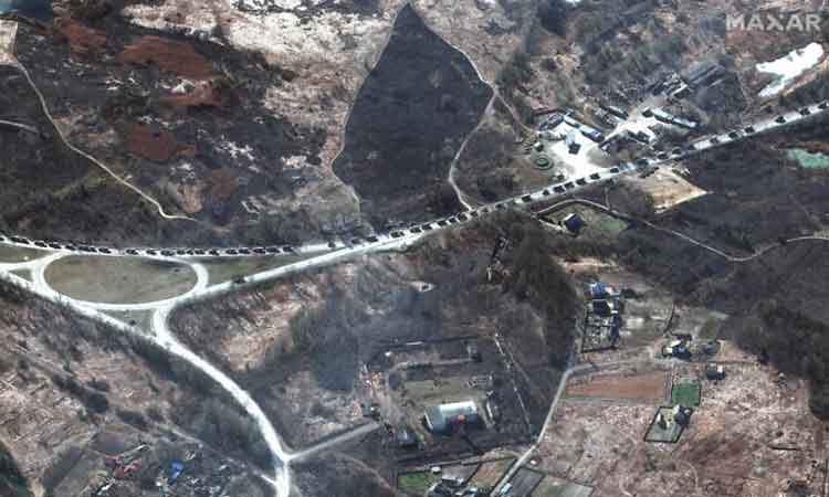 భారీ సైనిక కాన్వాయ్‌కి ఎదురుదెబ్బ‌..