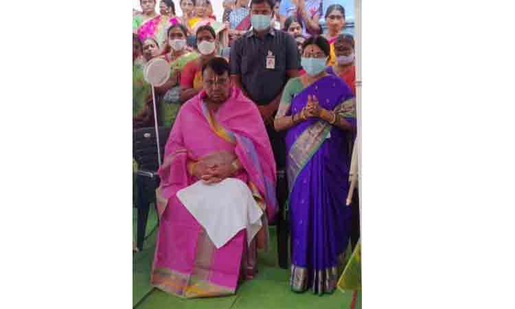 శ్రీల‌క్ష్మీ గోదా స‌మేత శ్రీవెంక‌టేశ్వ‌ర స్వామి స‌ప్త‌మ వార్షిక బ్రహ్మోత్స‌వాల్లో పాల్గొన్న స్పీకారం పోచారం