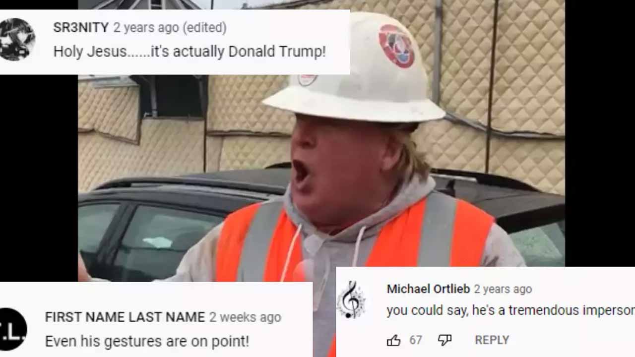 VIRAL VIDEO: క‌న్‌స్ట్ర‌క్ష‌న్ వ‌ర్క‌ర్‌గా డొనాల్డ్ ట్రంప్‌..ఇది నిజ‌మేనా?