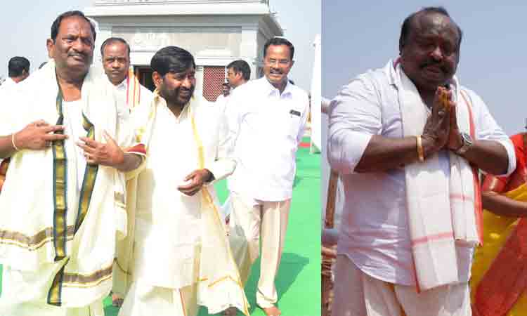 నర్సన్న సేవలో మంత్రులు