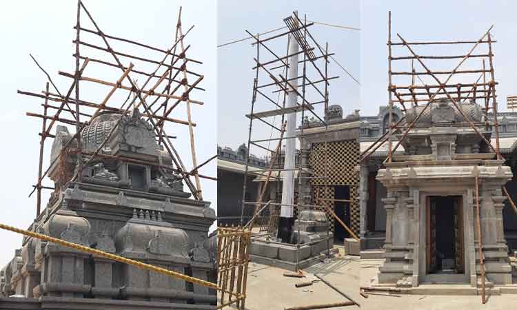 శివాలయంలో ముమ్మరంగా ఏర్పాట్లు