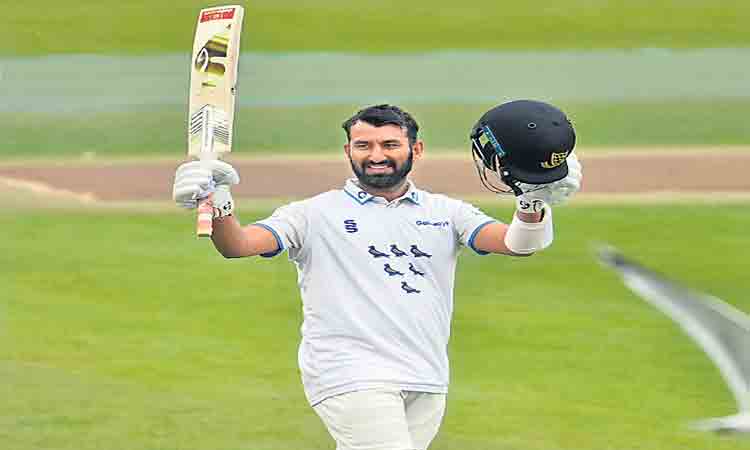 పుజారా హ్యాట్రిక్‌ సెంచరీ..