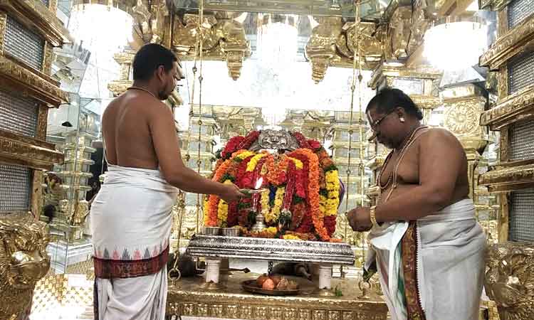 ఆండాళ్‌ అమ్మవారికి ఊంజల్‌ సేవ