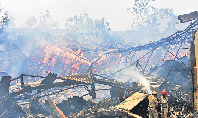 ధర్మారం అగ్ని ప్రమాదంలో