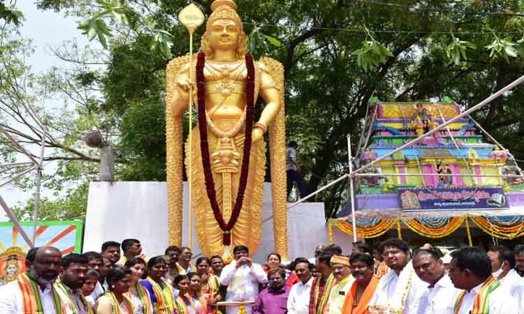 కనులపండువగా సుబ్రహ్మణ్యేశ్వరుడి విగ్రహావిష్కరణ