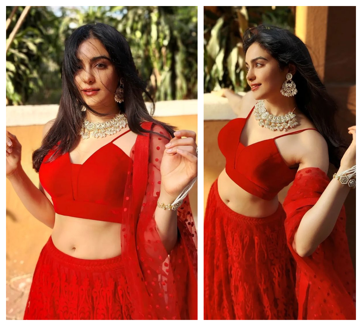 Adah Sharma | రెడ్ క‌ల‌ర్ డ్రెస్‌లో అదా శర్మ అంద‌చందాలు..