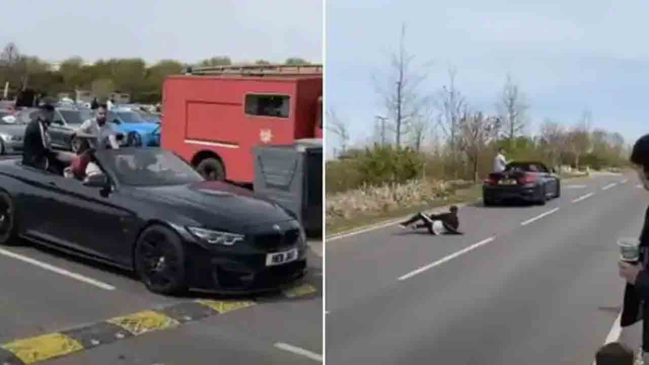 Viral Video: కారు వెనుక అంచుపై కూర్చొన్న వ్యక్తి… తర్వాత ఏమైందంటే?