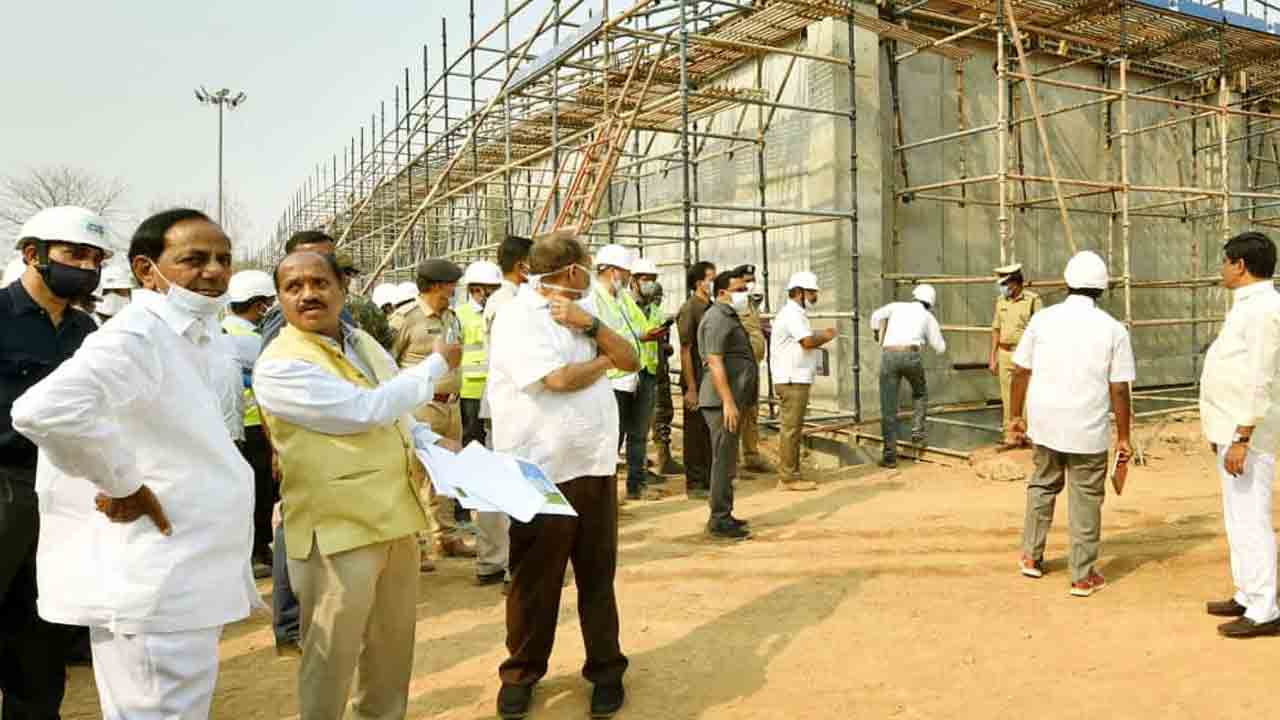 కొత్త స‌చివాల‌యానికి ముఖ్య‌మంత్రి కేసీఆర్