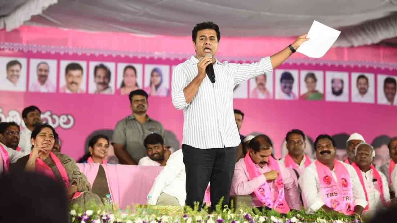 ఎన్టీఆర్‌లా కేసీఆర్ సినిమా స్టార్ కాదు.. ఉన్న‌దంతా ఒక్క‌టే గుండె బ‌లం : మంత్రి కేటీఆర్