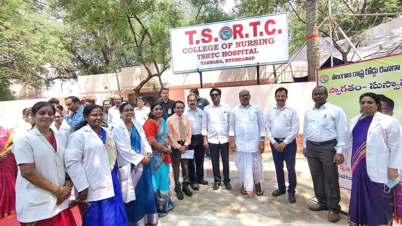 తార్నాక‌ టీఎస్ ఆర్టీసీ ఆస్ప‌త్రిలో న‌ర్సింగ్ కాలేజీ ప్రారంభం