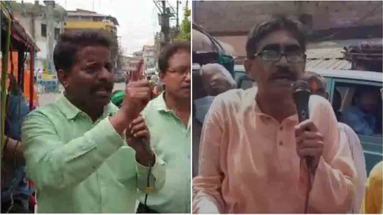 బీజేపీ నేత‌ల అరాచ‌కం : ఖాకీల‌పై రెచ్చిపోయిన‌ కాషాయ పార్టీ నేత‌లు