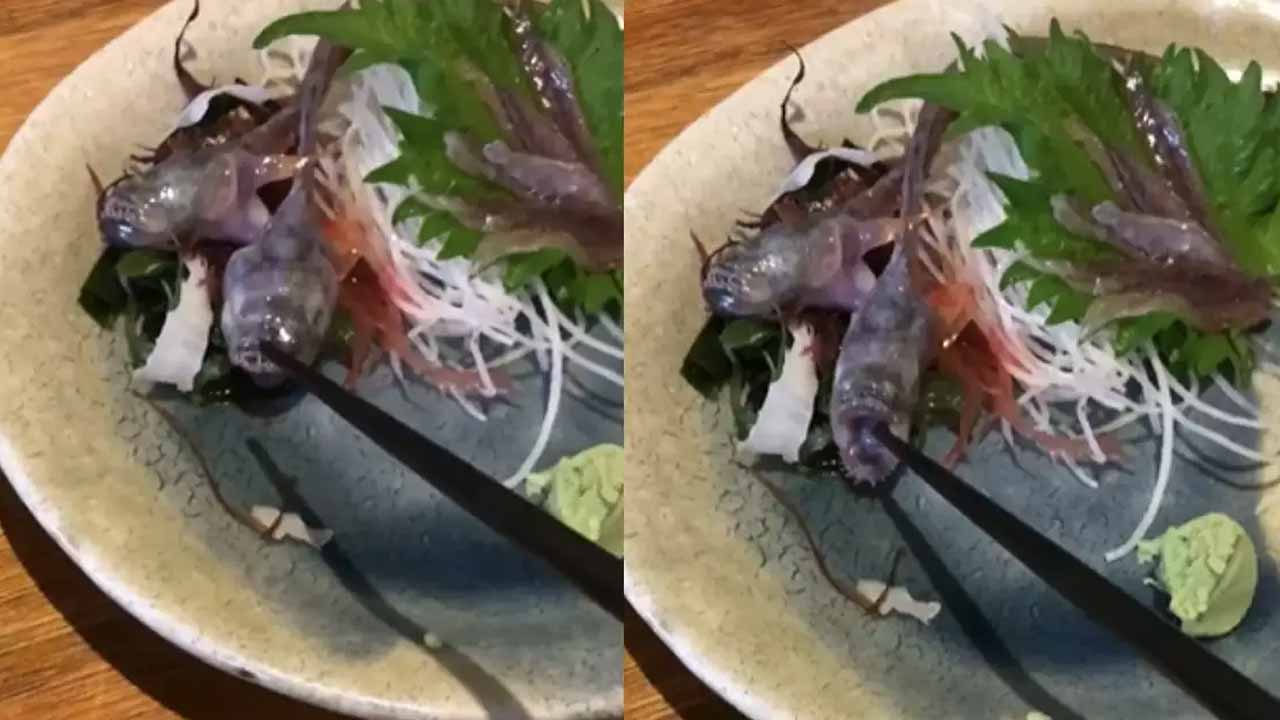 Viral video:ప్లేట్‌లో చేప‌.. తిందామ‌నుకునేలోపు నోరు తెరిచింది.. !!