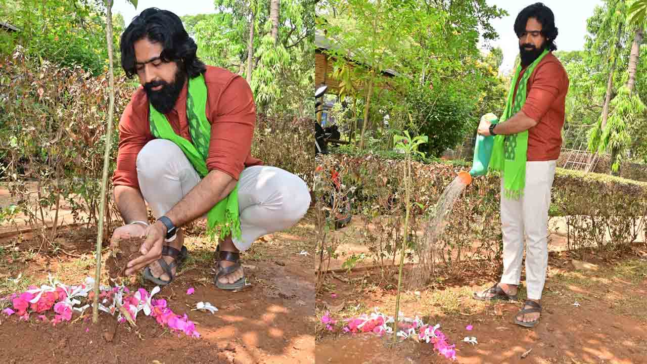 Green India Challenge | మొక్కలు నాటిన సినీ నటుడు ఆశిష్ గాంధీ