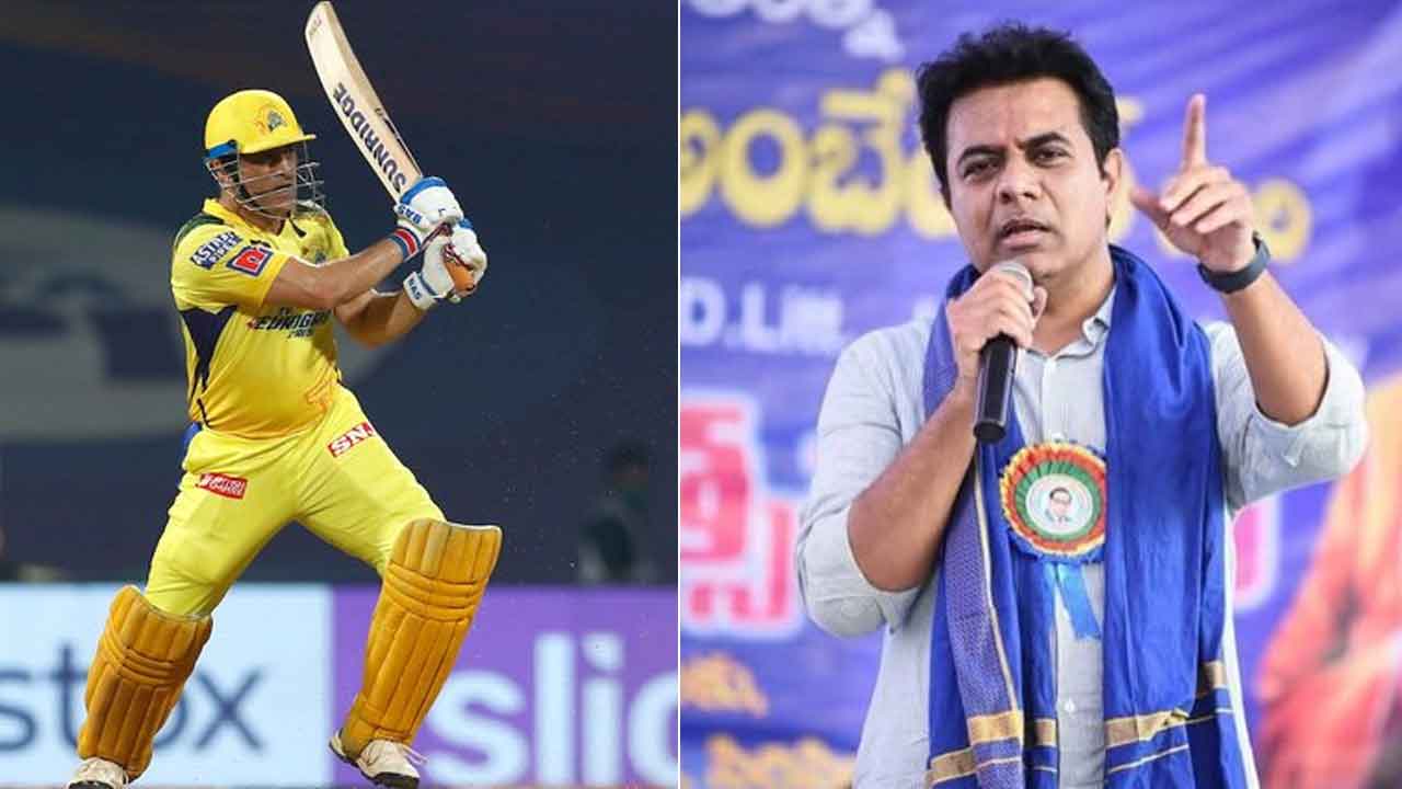 అసాధార‌ణ ఫినిష‌ర్‌.. ధోనీపై కేటీఆర్ ప్ర‌శంస‌