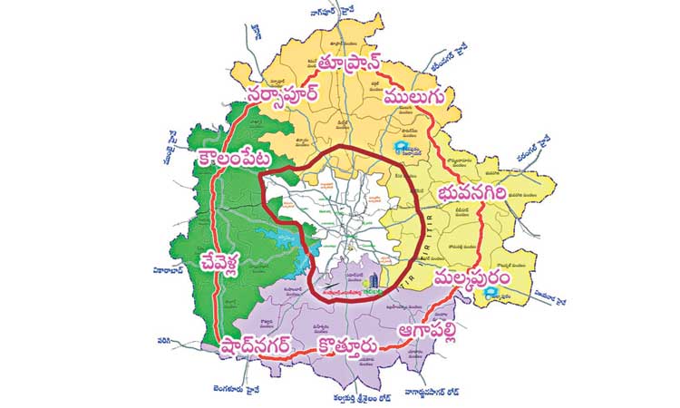 రీజినల్‌ రింగ్‌ రోడ్డులో 11 జంక్షన్లు