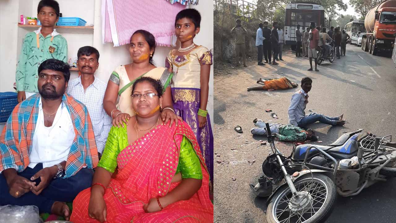 పండుగ రోజు విషాదం..రోడ్డు ప్ర‌మాదంలో త‌ల్లీకొడుకు మృతి