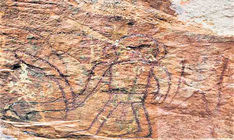 భూపాలపల్లి జిల్లాలో రాతి చిత్రాల గుర్తింపు