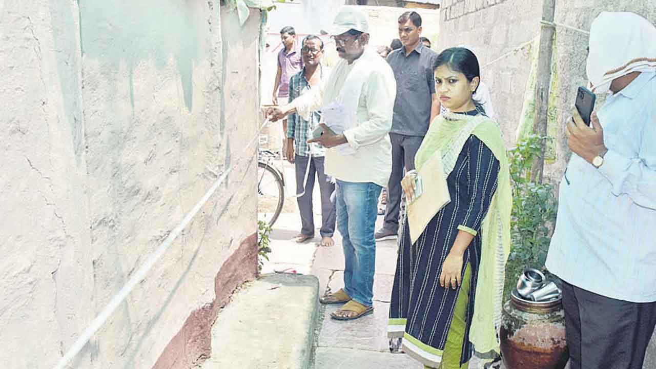 సర్వేను పరిశీలించిన కలెక్టర్‌