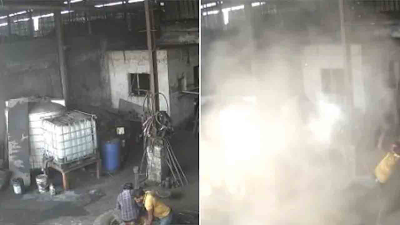 గాలి నింపుతుండ‌గా పేలిన టైర్.. ఇద్ద‌రు మృతి.. వీడియో వైర‌ల్