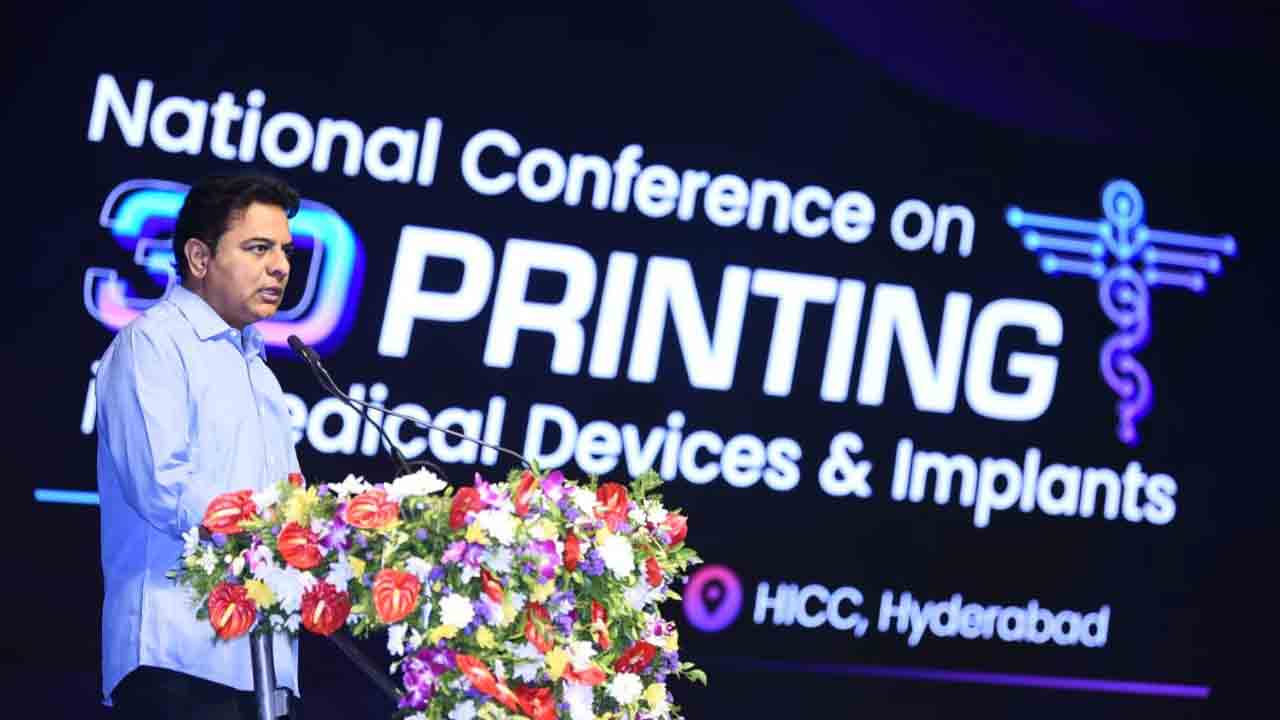 హెల్త్ కేర్ 3డీ ప్రింటింగ్‌లో రాష్ట్రాన్ని అగ్ర‌భాగాన నిలుపుతాం : మంత్రి కేటీఆర్