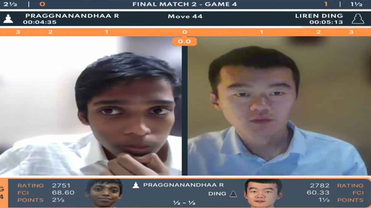 చెసేబుల్ మాస్ట‌ర్స్ ఫైన‌ల్‌..  పోరాడి ఓడిన ప్ర‌జ్ఞానంద