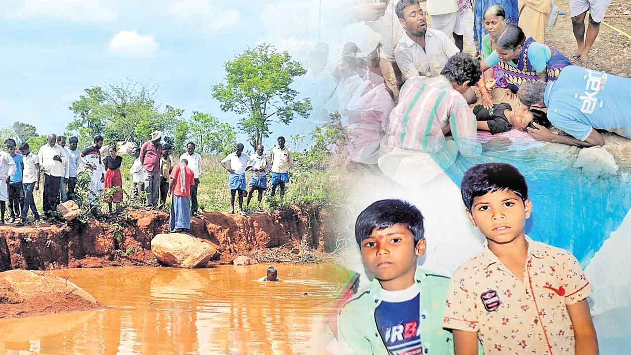 అన్నదమ్ముల్ని మింగిన జేసీబీ గుంత