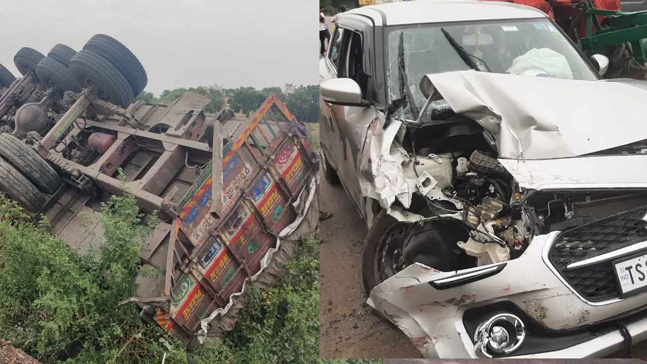 లారీ, కారు ఢీ