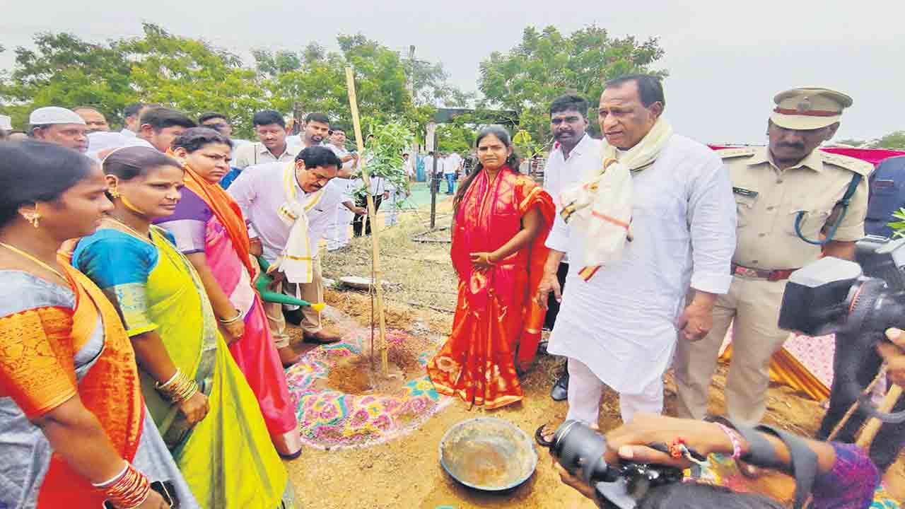 పూడిక తీసి.. మొక్కలు నాటి