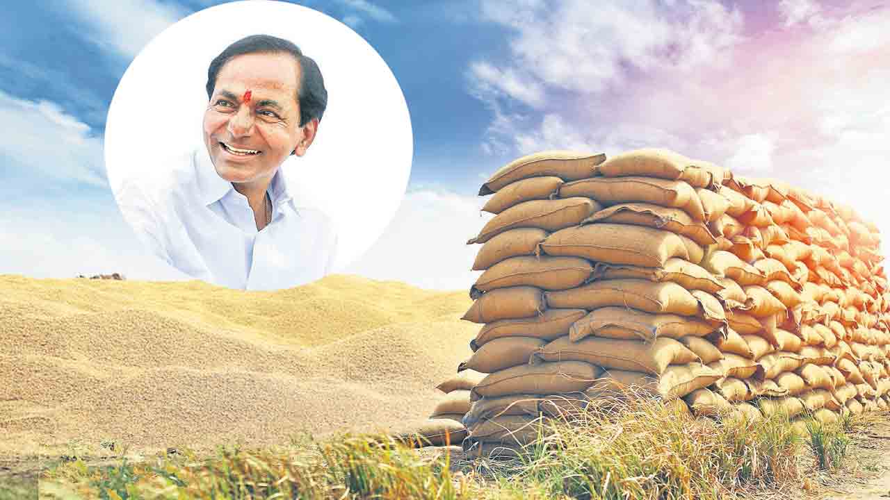 యాసంగిలో పోటెత్తిన ధాన్యం రాసులు