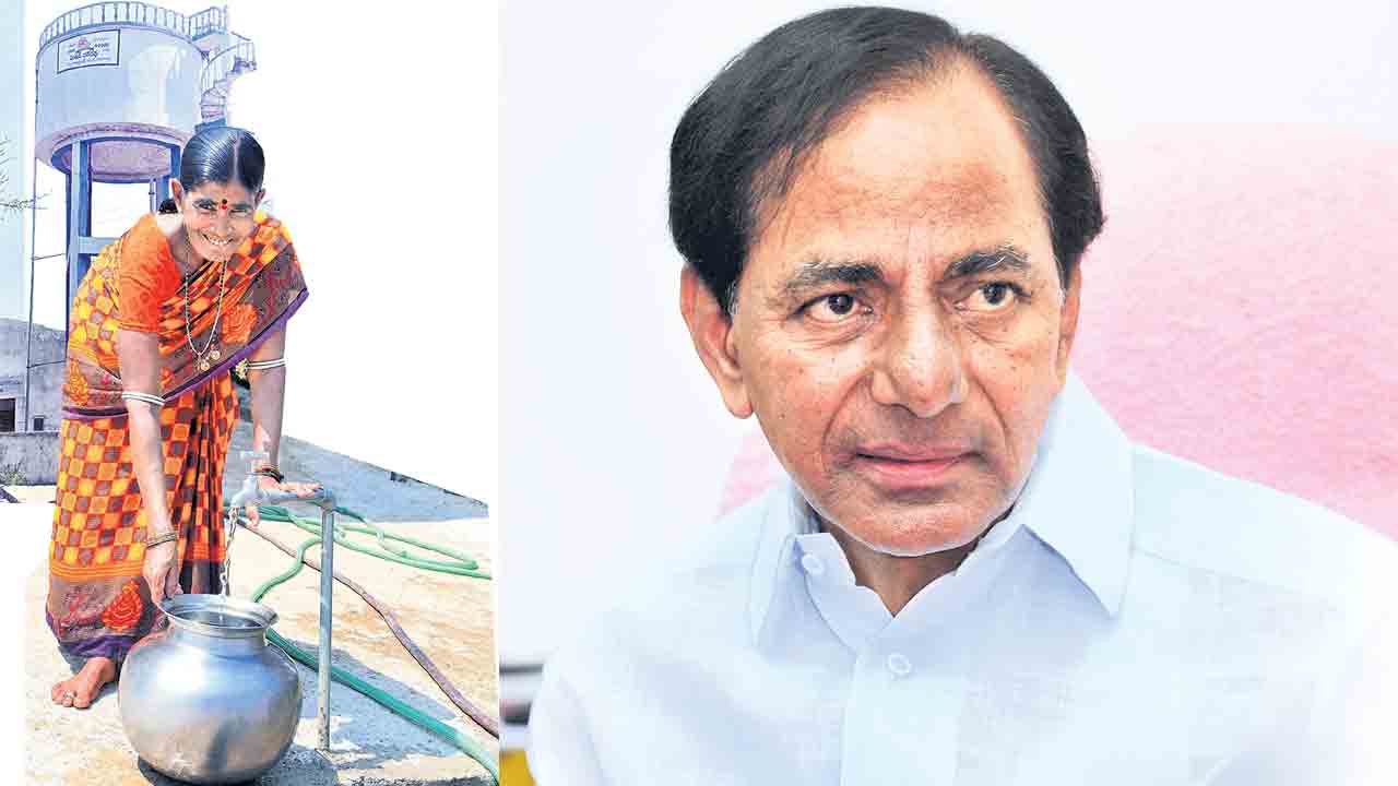 క‘న్నీటి’ కష్టాలు తీర్చిన భగీరథుడు సీఎం కేసీఆర్‌