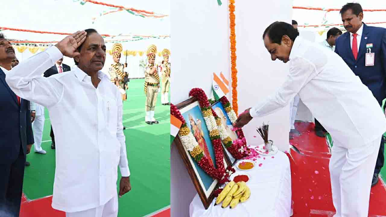 ప్రగతి భవన్‌లో ఘనంగా తెలంగాణ ఆవిర్భావ దినోత్సవ వేడుకలు