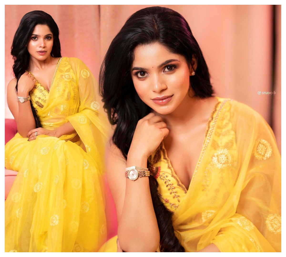 Divya Bharathi | ప‌సుపు రంగు చీర‌లో కైపెక్కిస్తున్న‌ దివ్య భారతి..