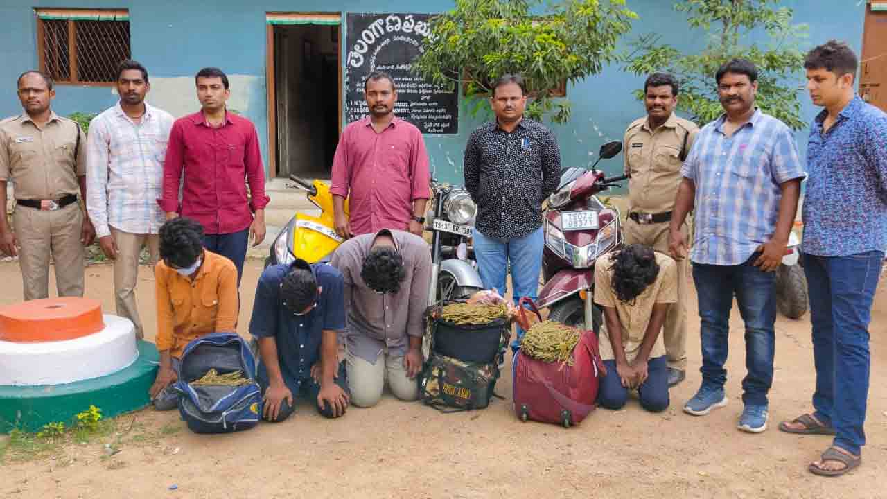 మ‌ణికొండ‌లో 21.2 కిలోల గంజాయి స్వాధీనం