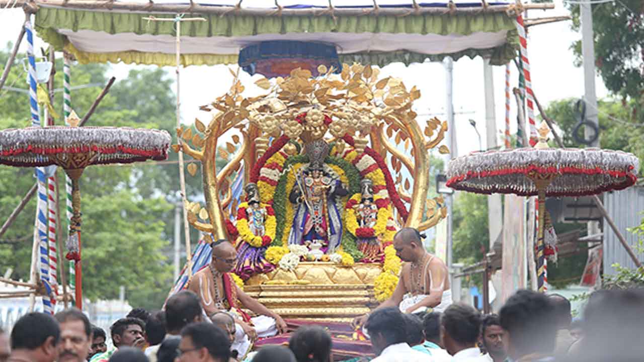 కల్పవృక్ష వాహనంపై రాజమన్నార్ అలంకారంలో వెంకన్న దర్శనం