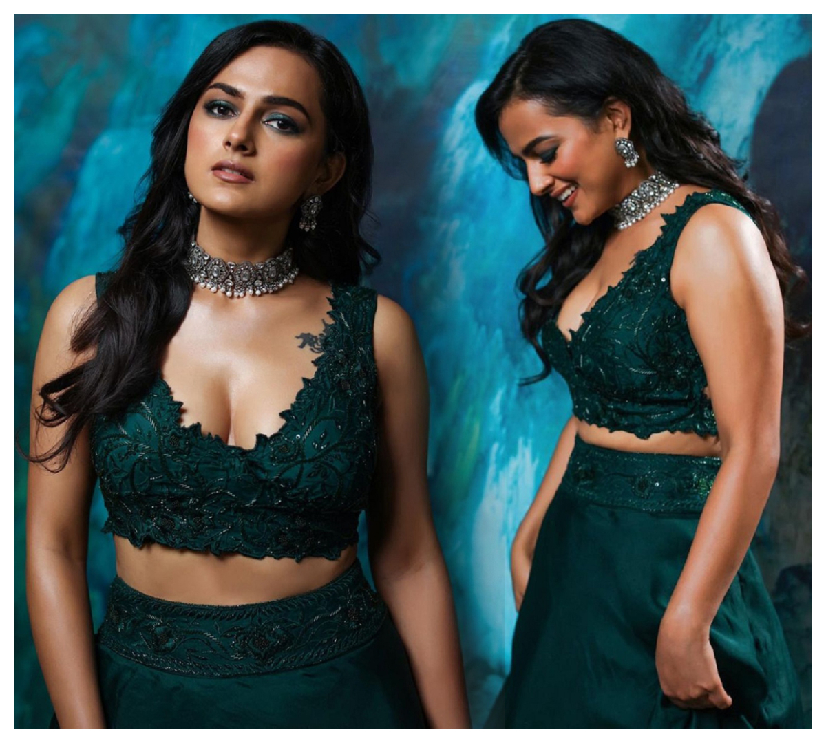 Shraddha Srinath | లంగా జాకెట్‌లో అందాలు ఆర‌బోసిన జెర్సీ భామ‌ శ్రద్ధా శ్రీనాథ్‌..