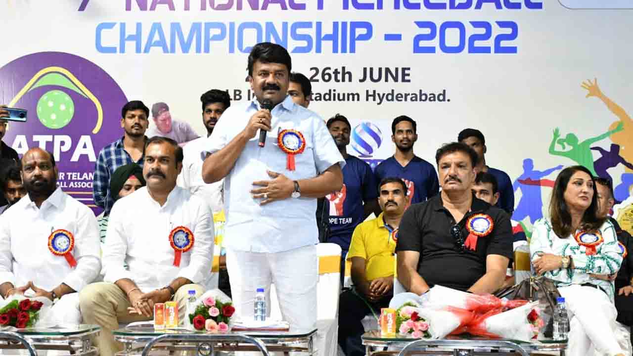 ఎల్బీ స్టేడియంలో పికిల్ బాల్ టోర్న‌మెంట్‌ను ప్రారంభించిన మంత్రి త‌ల‌సాని