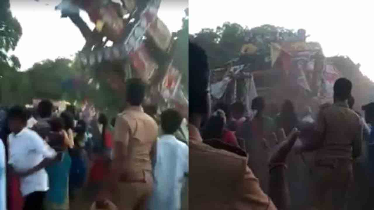 రథోత్సవంలో అపశృతి.. రథం మీదపడి ఇద్దరు మృతి