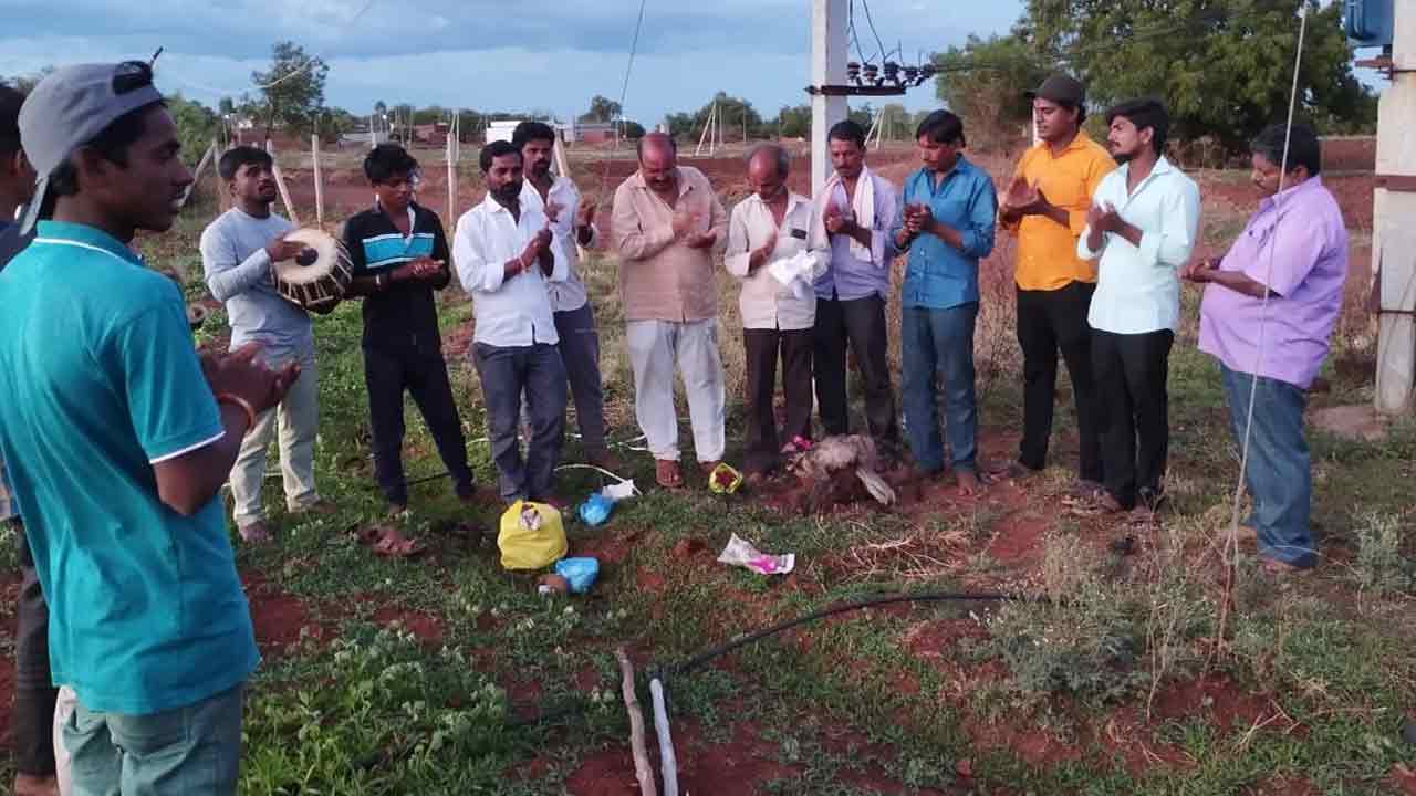 విద్యుదాఘాతంతో కొండ‌ముచ్చు మృతి..సాంప్రదాయ పద్ధతిలో అంత్యక్రియలు!!