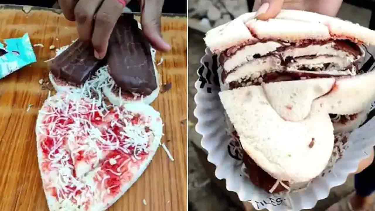 Viral video: ఇలాంటి శాండ్‌విచ్‌ను మీరు జ‌న్మ‌లో చూసుండ‌రు?