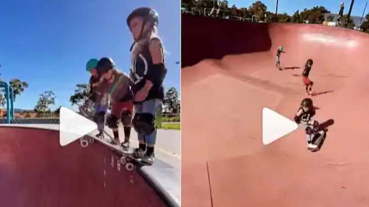 Viral Video:  చిన్నారులు కాదు చిచ్చ‌ర‌పిడుగులు..స్కేట్ బోర్డుపై క‌ళ్లుచెదిరే విన్యాసాలు!!