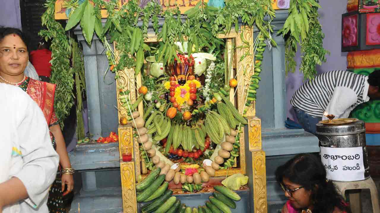 శాకాంబరిగా ఉమామహేశ్వరీ దేవీ