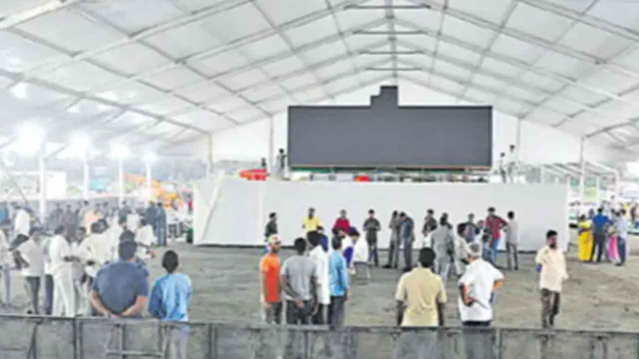 భీమవరంలో రేపటి మోదీ సభకు వర్షం ఆటంకాలు